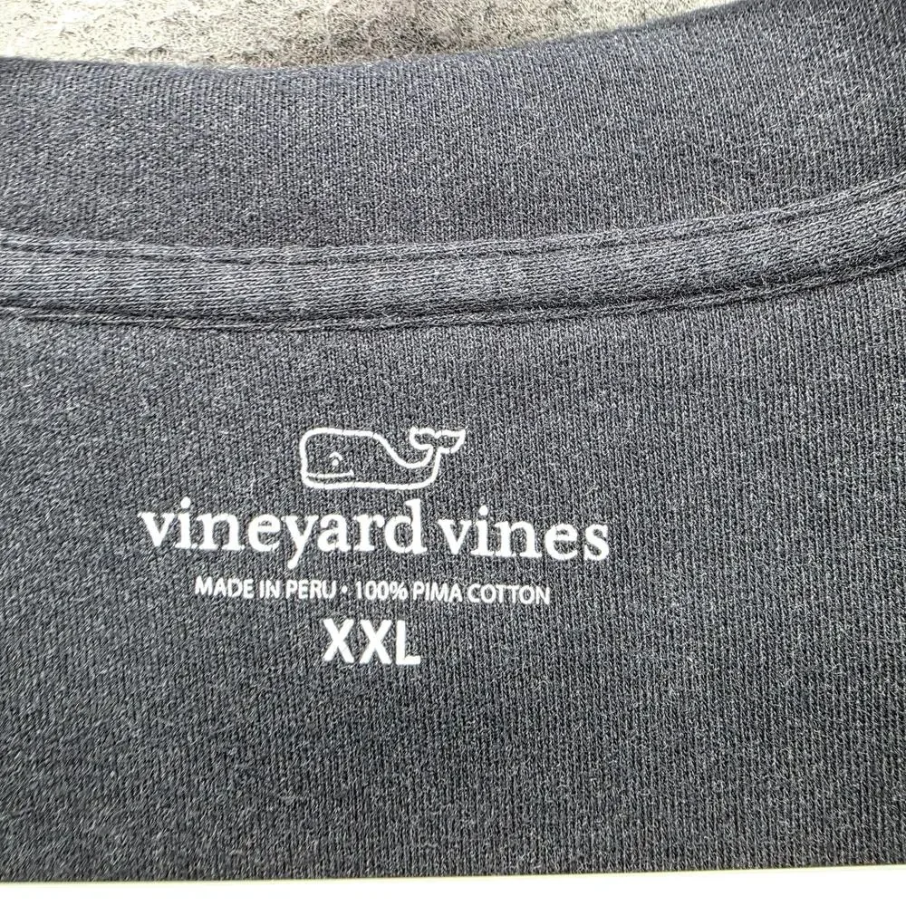 Vineyard Vines Sweater Mens 2XL Gray Mock Neck 1/4 Zip Pima Cotton Pullover